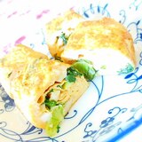 ❤竹輪と小松菜とチーズの卵焼き❤